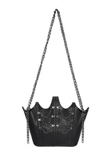Goth shoulder bag with chain