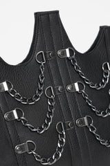 Goth purse with chain detail