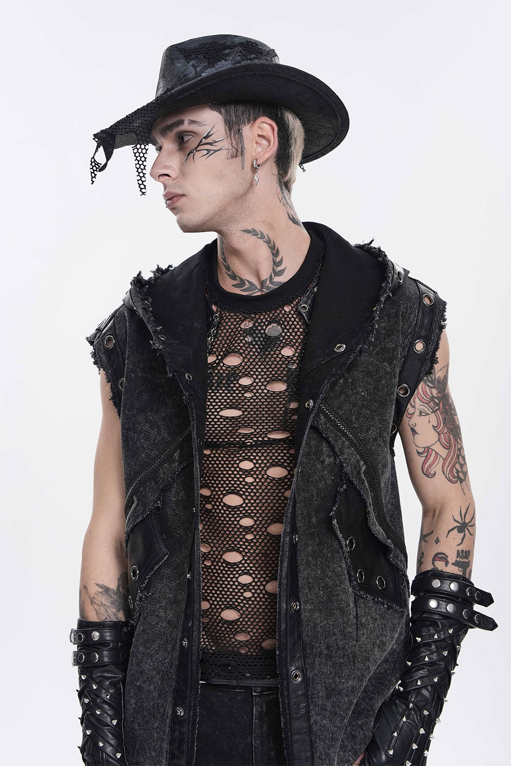 Back mesh cowboy hat