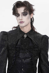 Ruffled gothic dress jabot