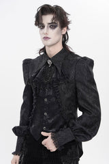 Mens jabot with bead detail