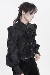 Goth jabot mens fashion accessory