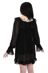 Lightweight chiffon dress for goths