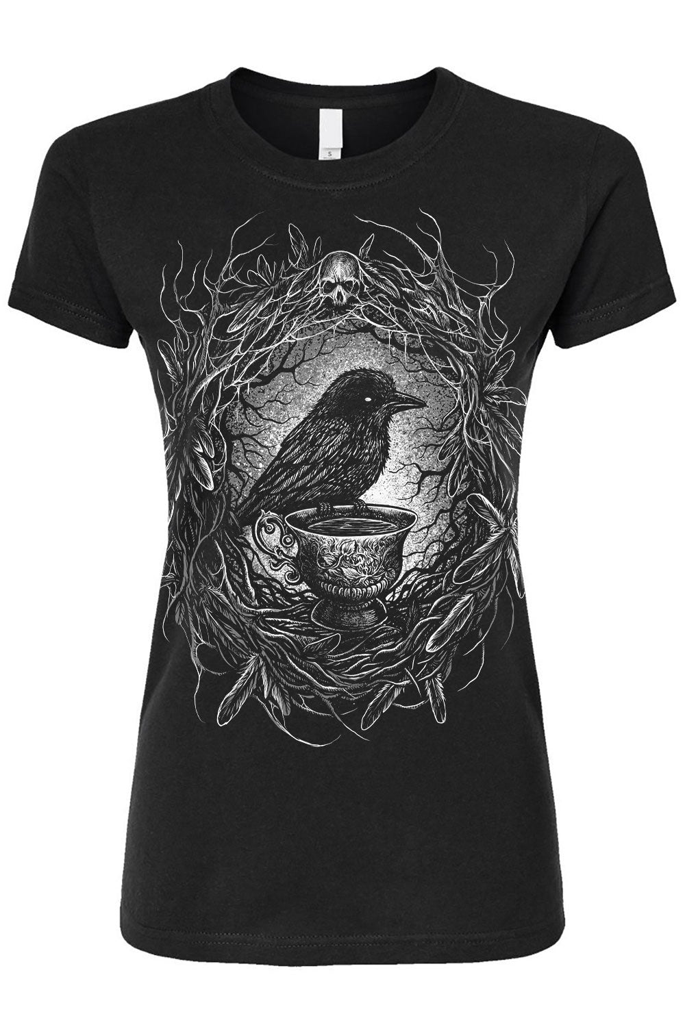womens gothic raven t-shirt