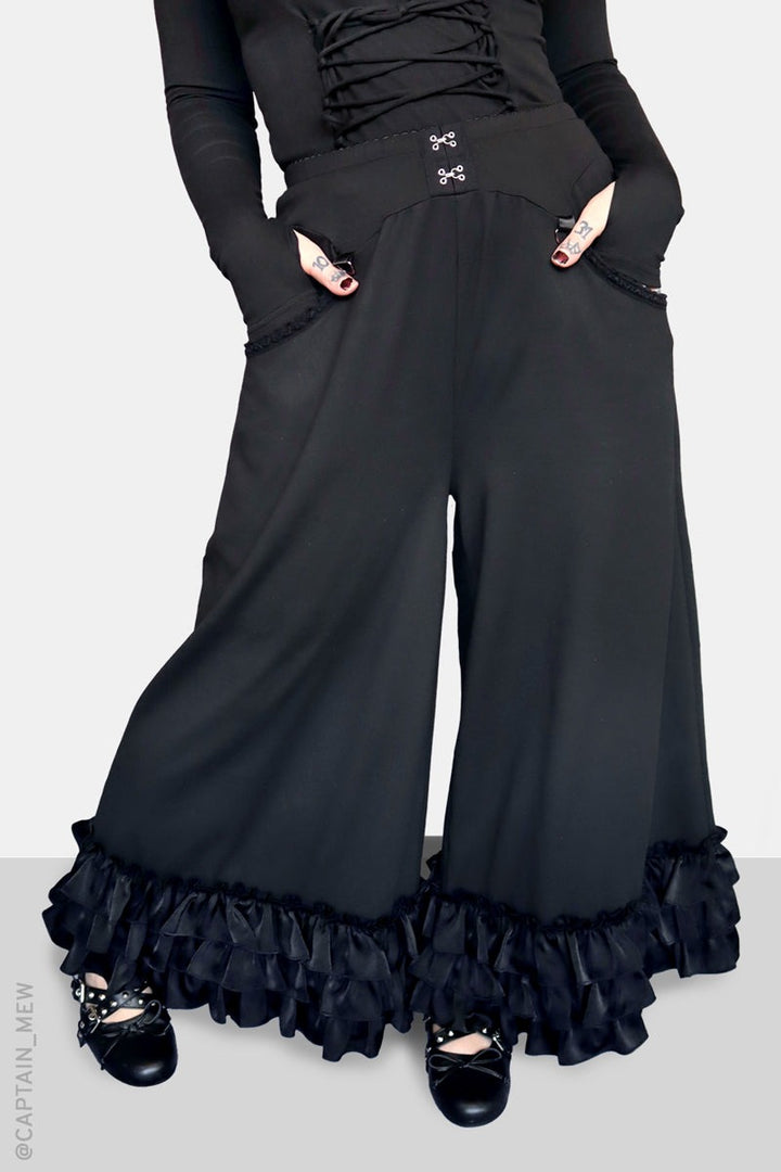 womens wide leg bloomer pants