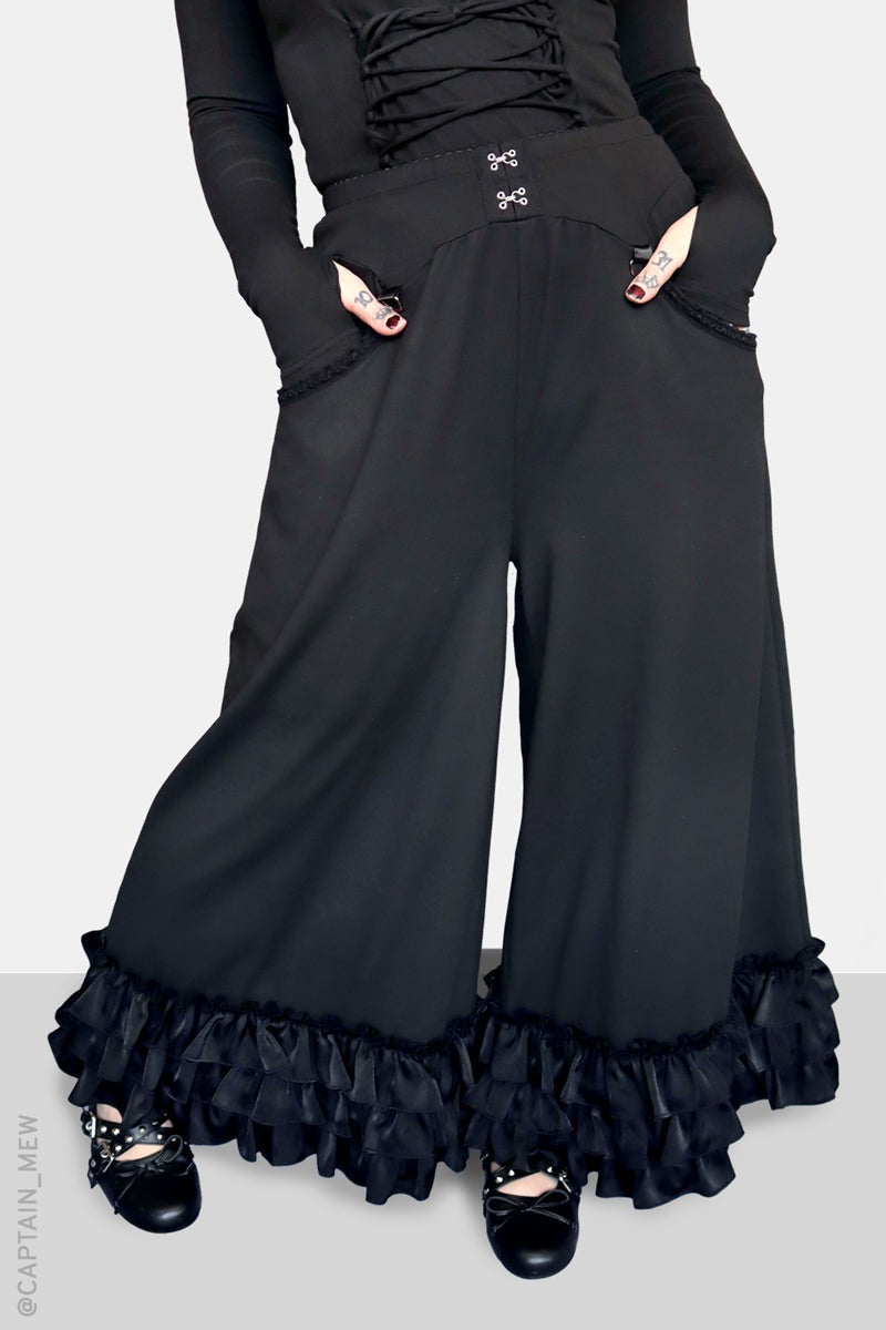 womens wide leg bloomer pants