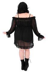 Lightweight chiffon goth dress