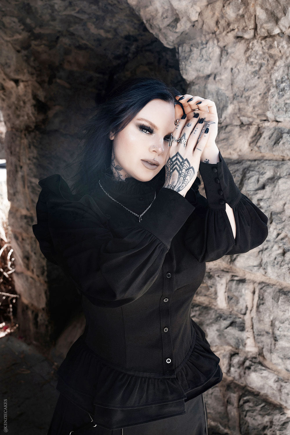 womens goth victorian blouse
