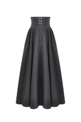 Victorian goth long maxi skirt with embroidered detail