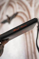 bat wallet with blood money spine