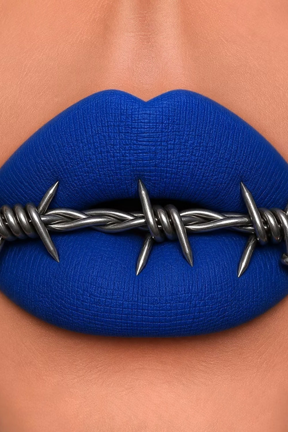 Bold lip color from Curst Kosmetics goth makeup