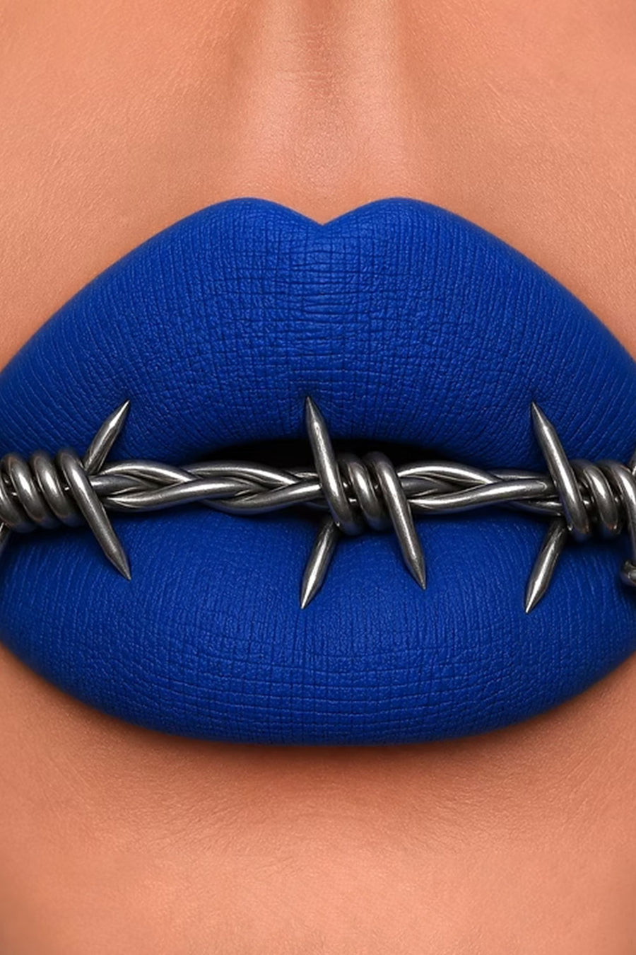 Bold lip color from Curst Kosmetics goth makeup