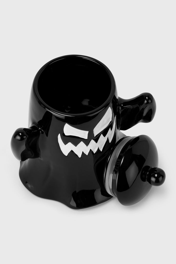spooky ceramic ghost cookie jar