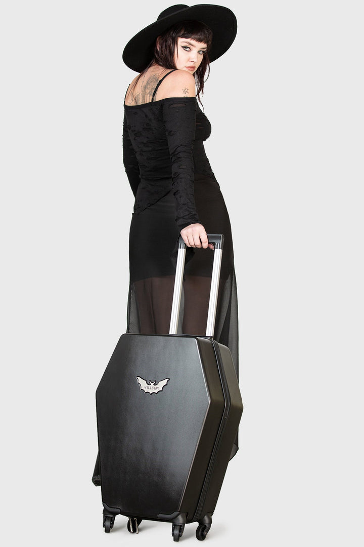 coffin shaped luggage