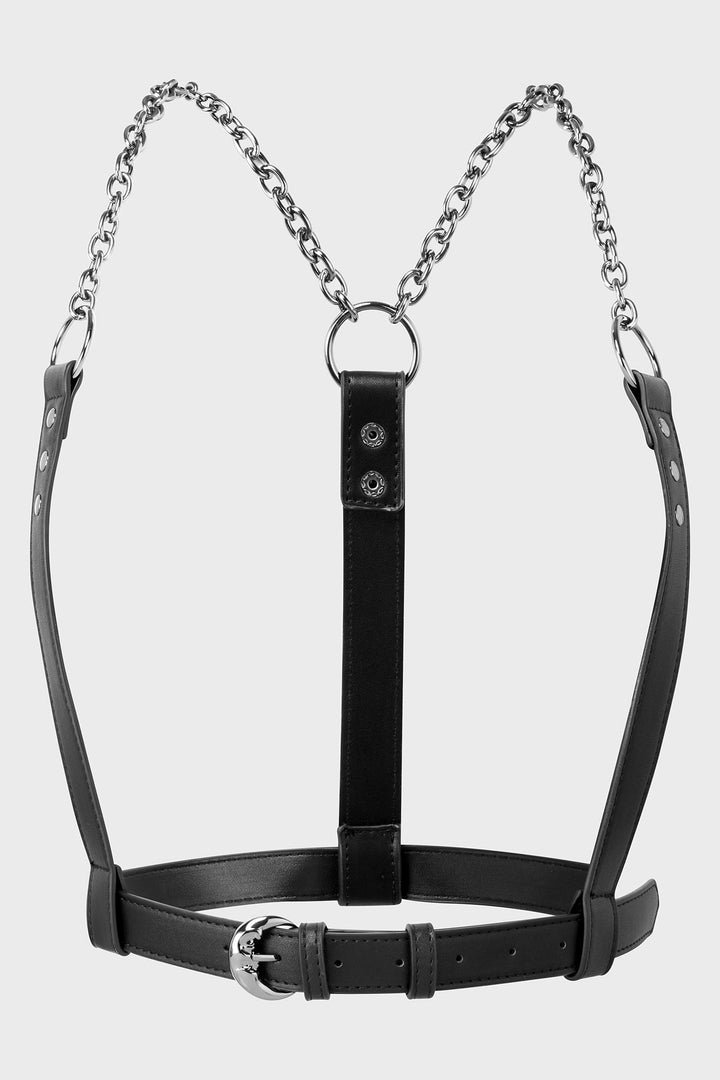 emo leather harness for women