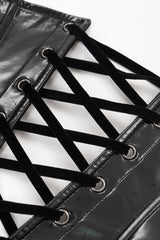Shiny black corset