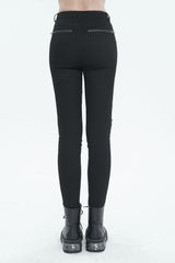 Fitted black pants for women