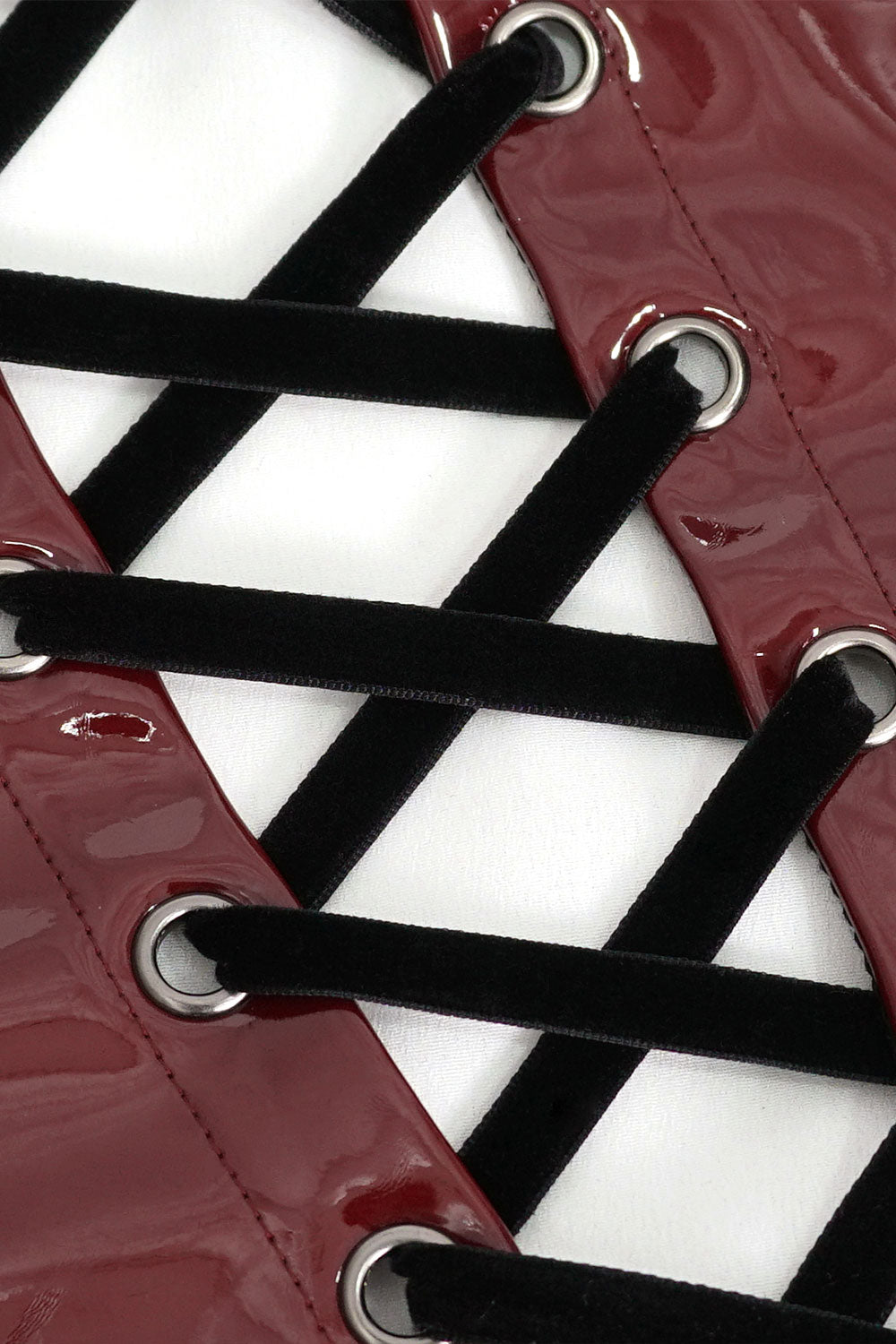 Devil Fashion shiny red corset