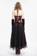 Goth corset top with lace