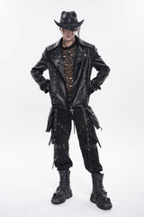 Mens waist length punk jacket