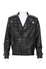 Studded Devil Fashion mens jacket with buckles and zipper