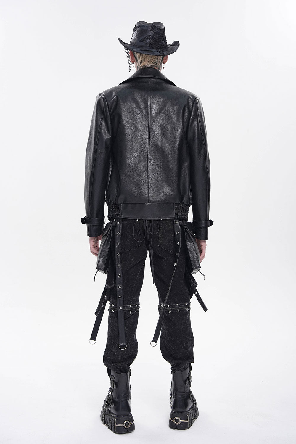 Punk mens black jacket