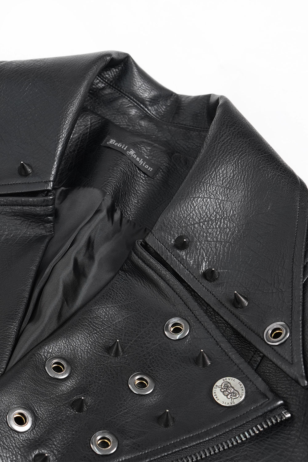 Mens black jacket with studs