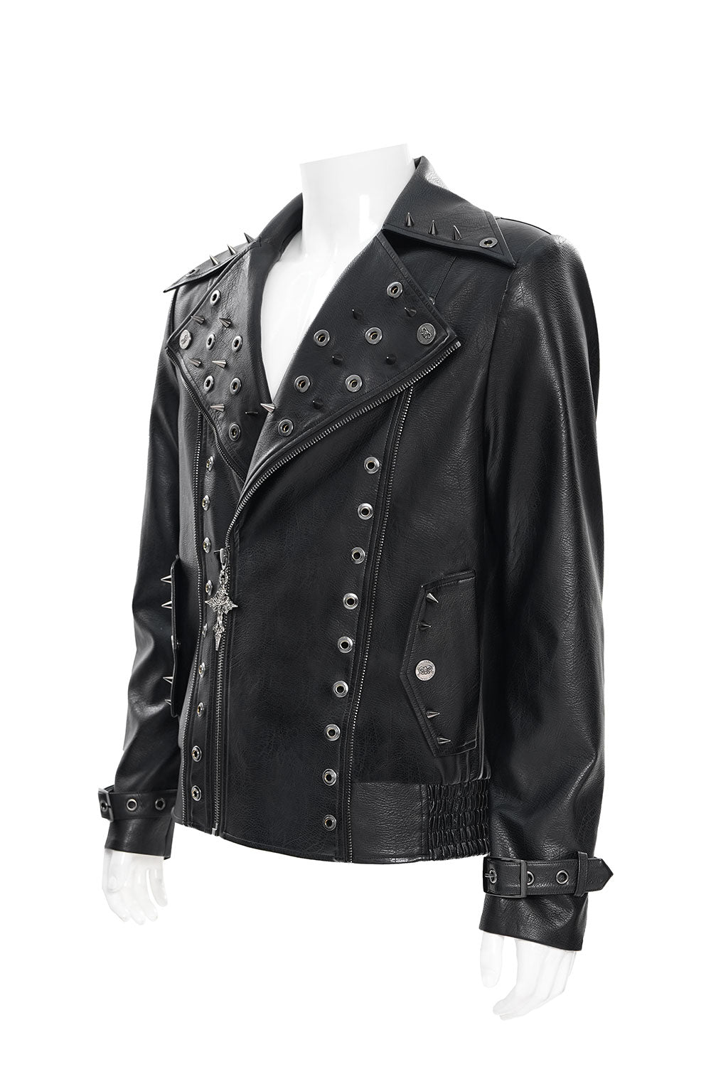 Devil Fashion mens punk black coat