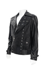 Devil Fashion mens punk black coat
