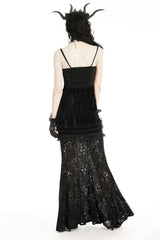 Goth mesh and lace corset