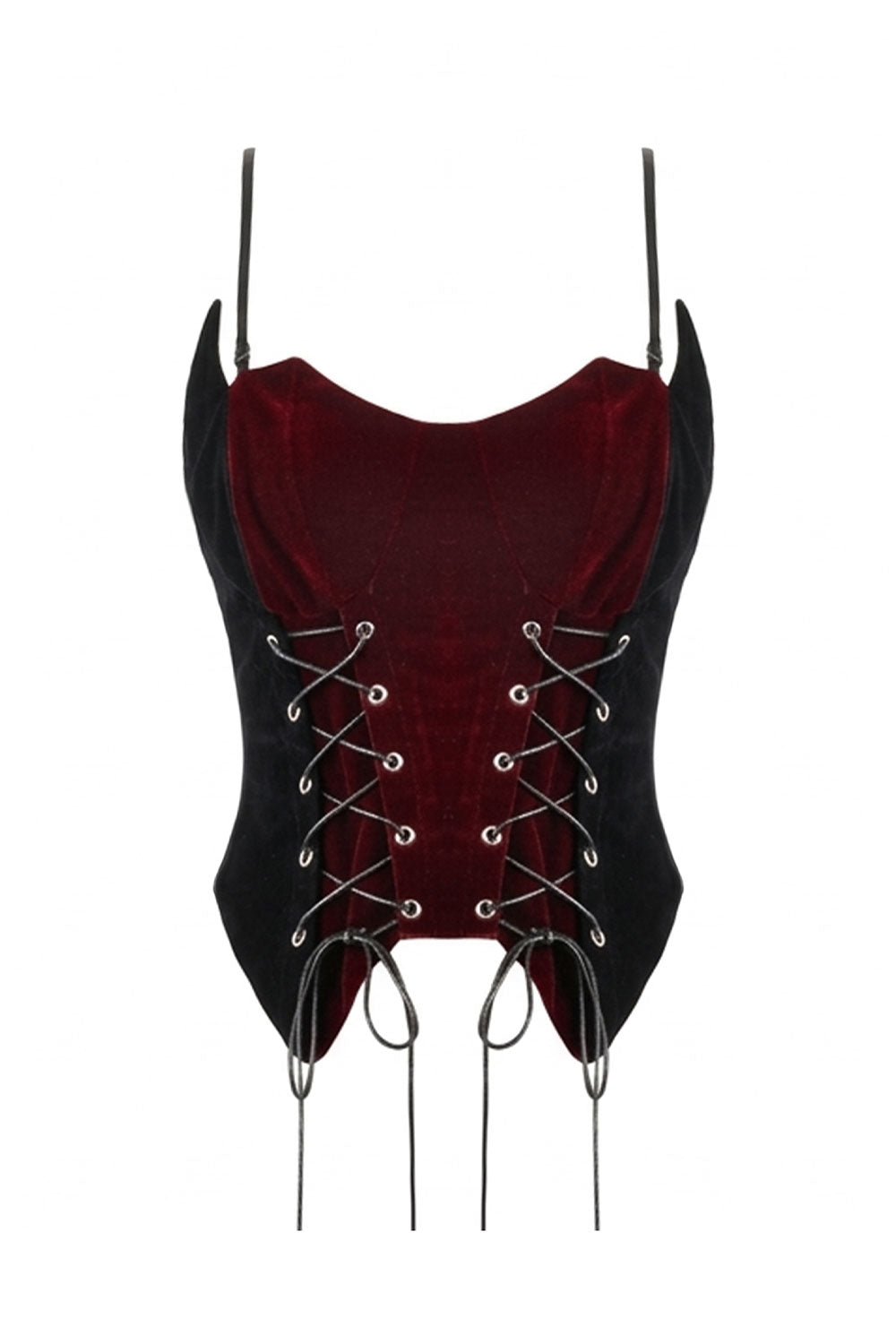 Velvet corset tank top 