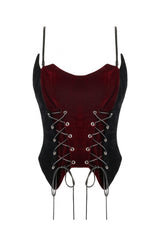 Velvet corset tank top 