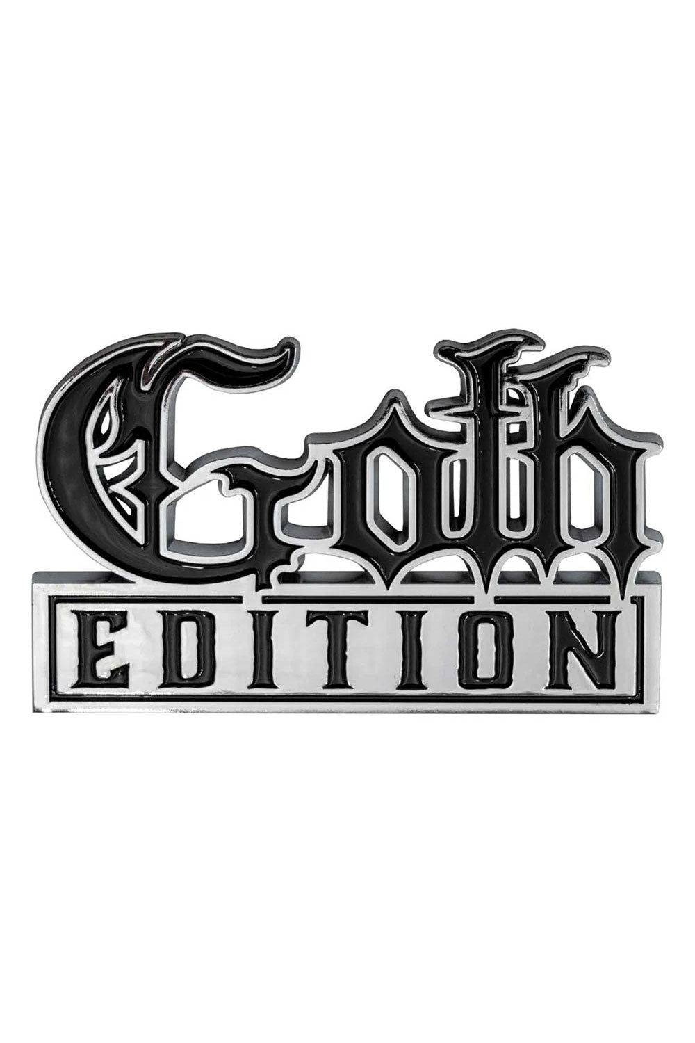 Goth Edition Chrome Stick On Emblem from Kreepsville