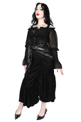 Foxblood Cara Skirt Black Goth Skirt with Zipper