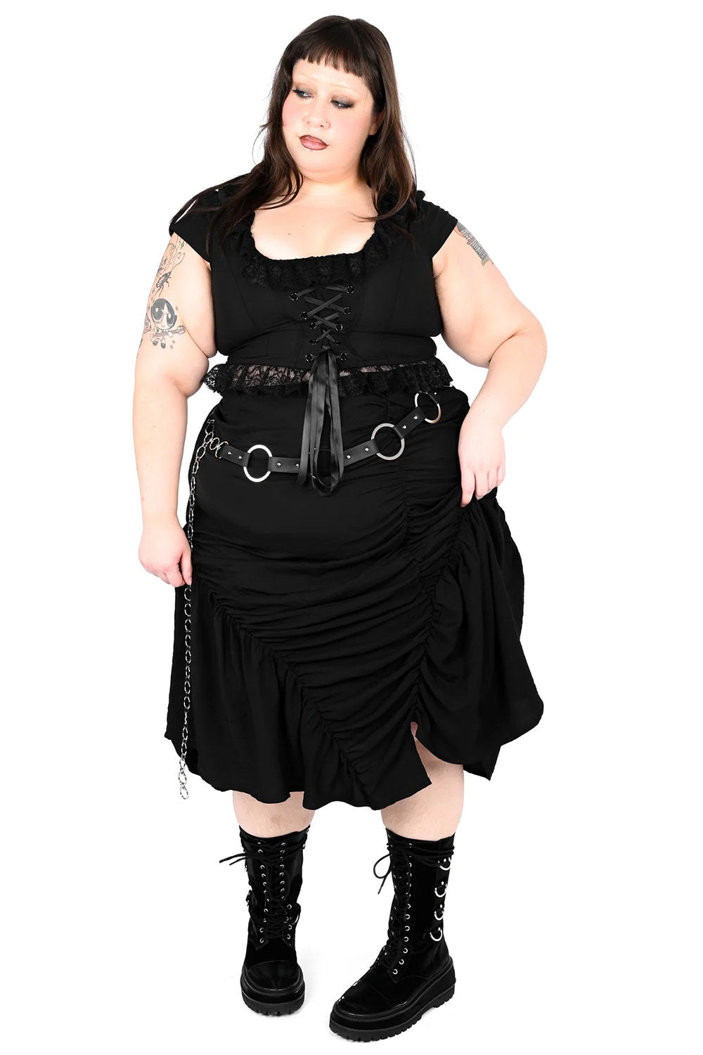 Plus Size Foxblood Cara Skirt 