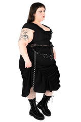 Plus size polyester goth skirt