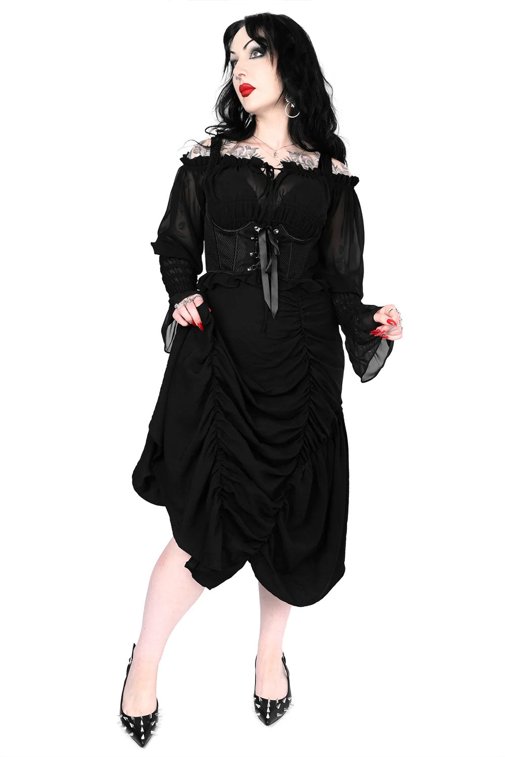 Foxblood Long Midi Length Skirt