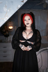 Lively Ghosts goth dress with pockets available in plus sizes