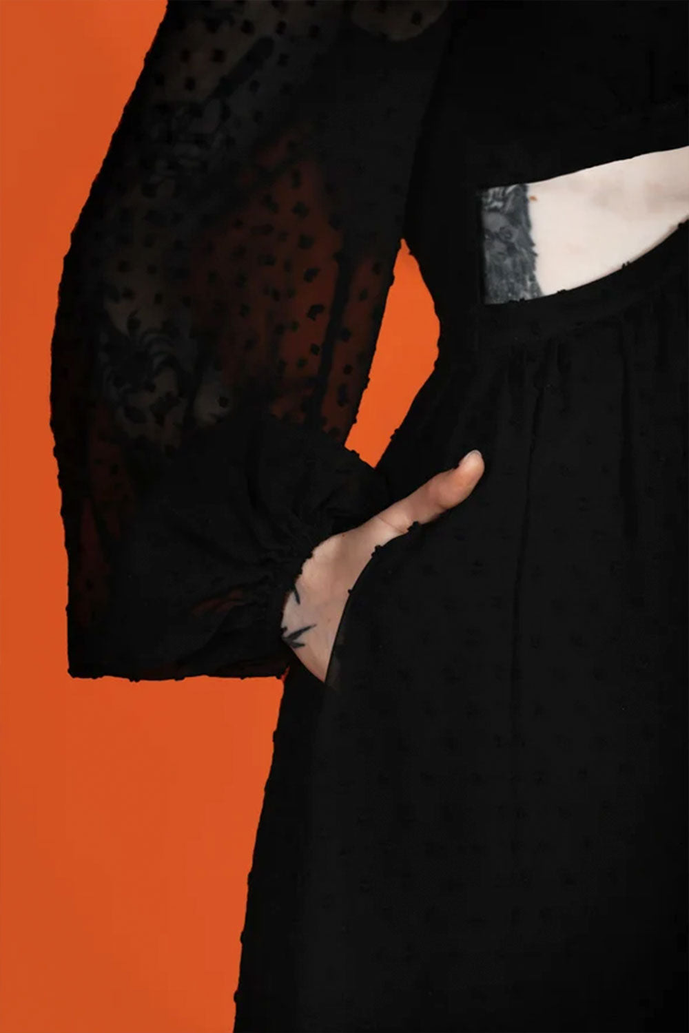 Womens goth dress with pockets