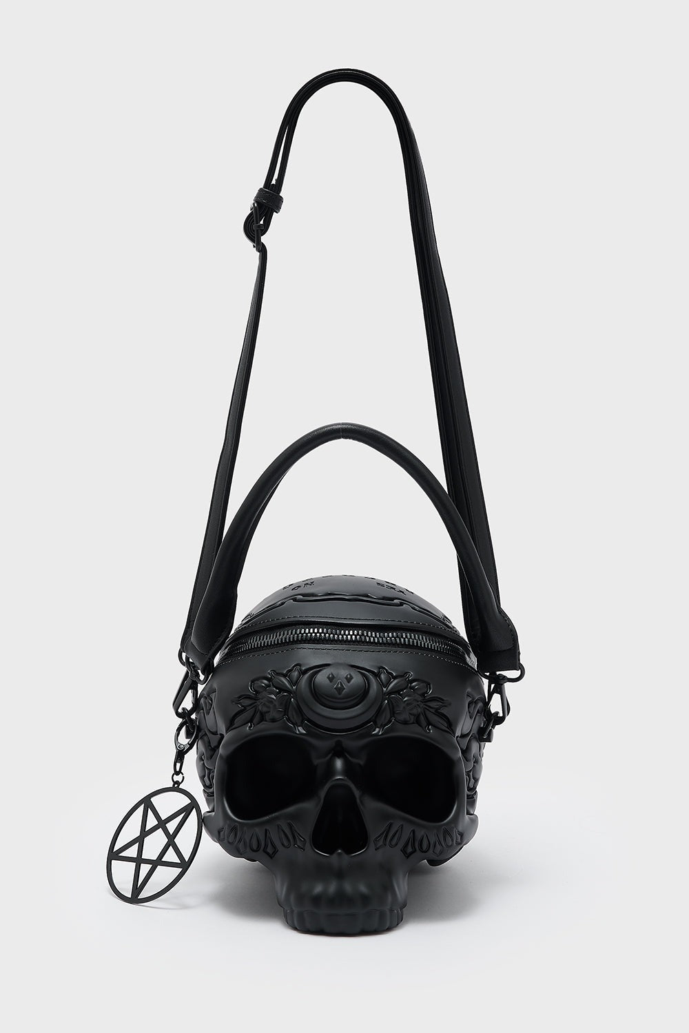 gothic black skull shaped handbag