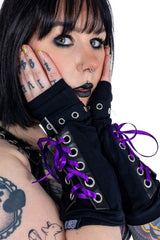 Navya Armwarmers [BLACK/PURPLE]