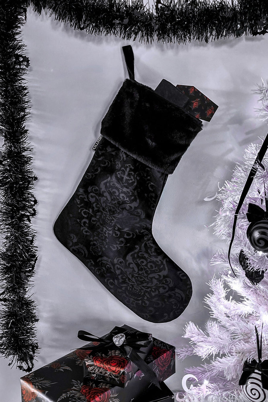 black christmas stocking