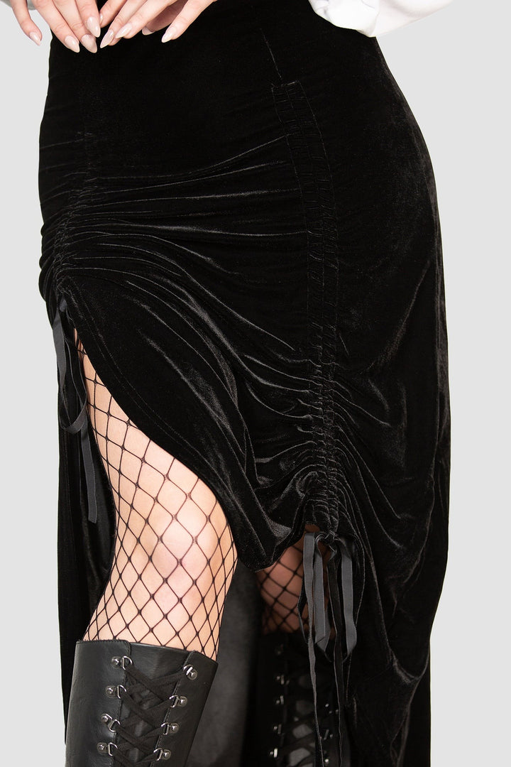 high low goth skirt