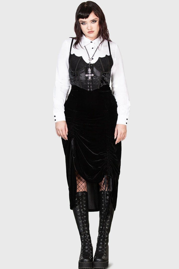 asymmetric gothic skirt