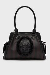 striped skull handbag