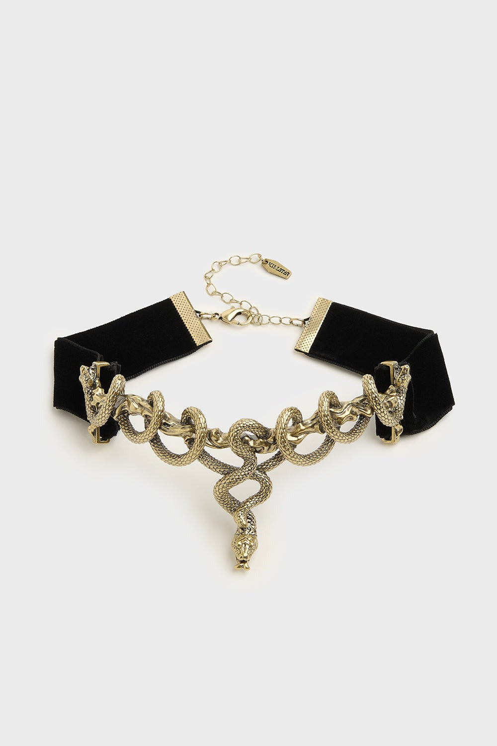 metal gold snake choker necklace