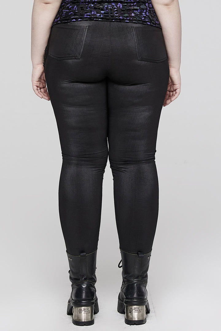 womens plus size gothic vegan leather pants