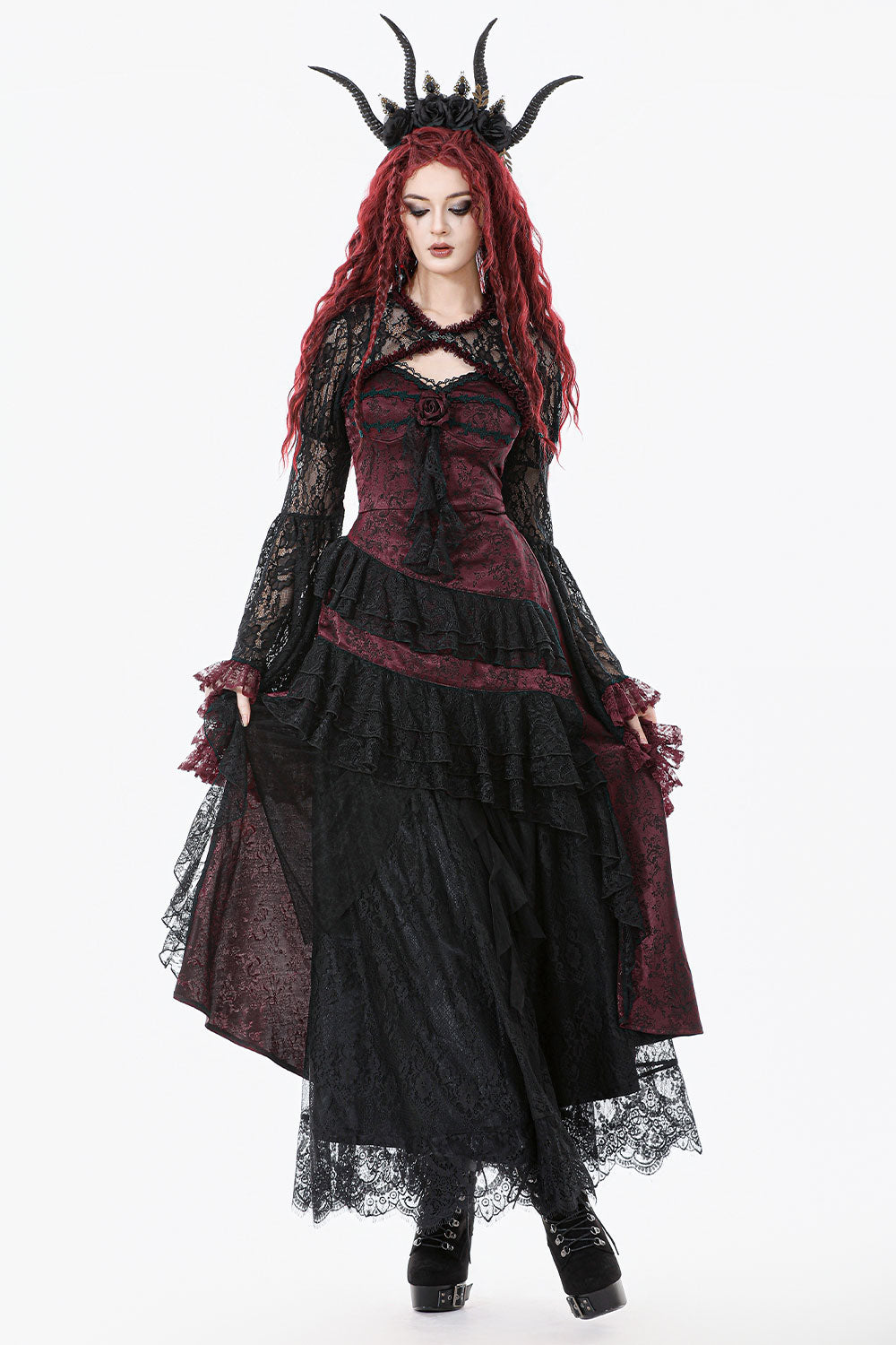 Dark in Love womens goth lace dress