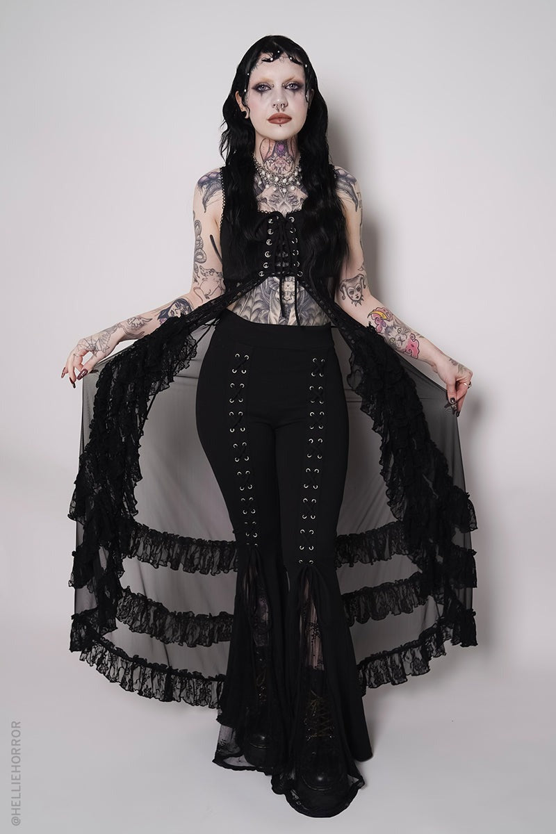 womens gothic top with long train