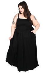 Foxblood plus size witchy maxi dress